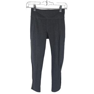 Free People Movement Heathered Gray Cut Out Athletic Women's Leggings XS